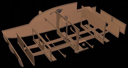 cruising scow 3D model