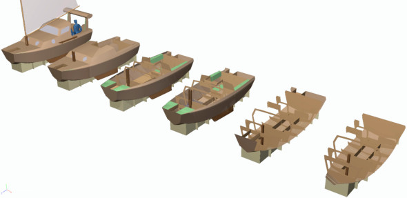 plan mini croiseur contreplaqué