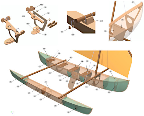 pirogue mahoraise en contreplaqué